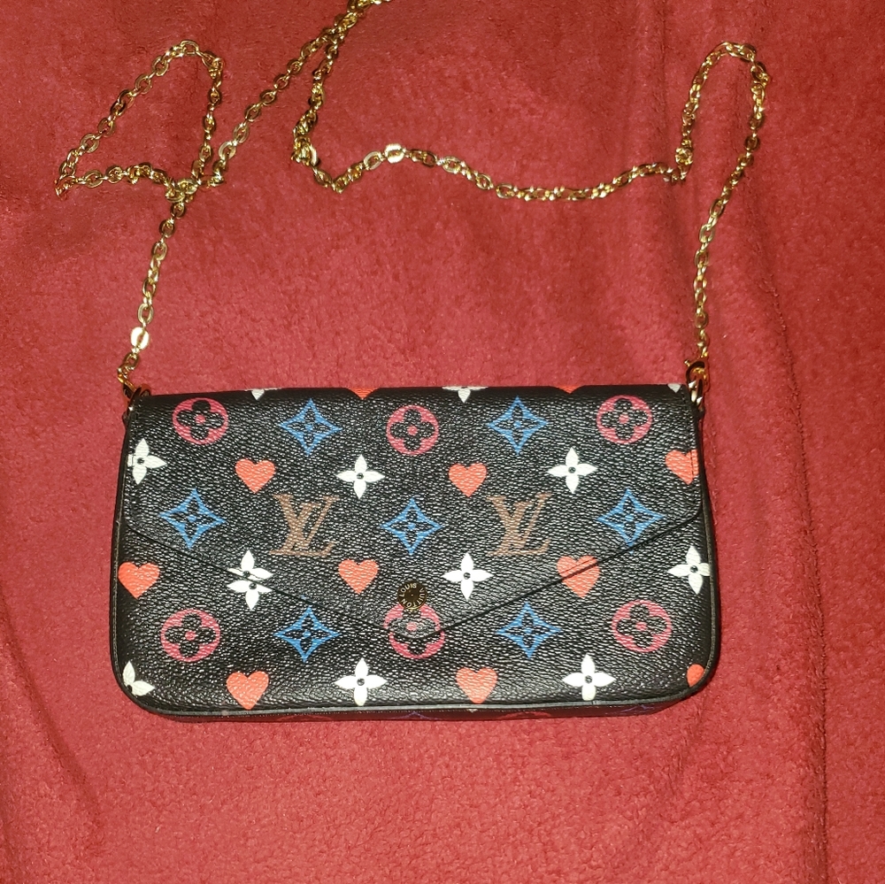 Black Multi Colored Monogram Purse